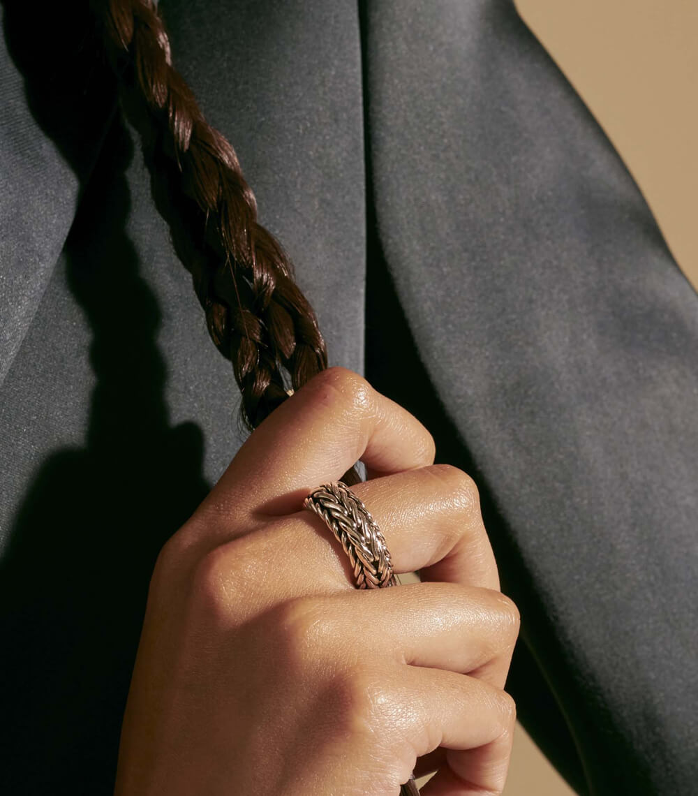 Kami Chain Band Ring, Sterling Silver - Image 2